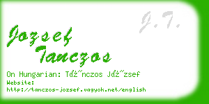 jozsef tanczos business card